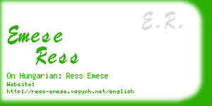 emese ress business card